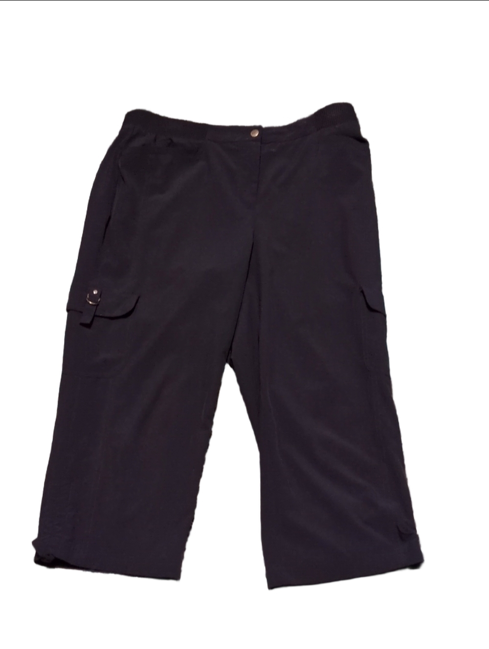 Zenergy By Chicos Black Cropped Cargo Golf Pants Size 1 =Small (8)